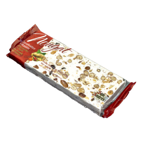 Nougat aux cacahuètes et raisins secs 